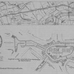 Abbildg. 1 Lageplan, 2 Querschnitt des Stationstunnels und 4 Zugänge zu den Wartehallen der Bankstation