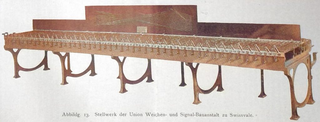 Abbildg. 13 - Stellwerk der Union Weichen- und Signal-Bauanstalt zu Swissvale