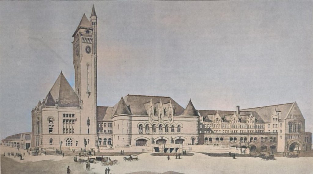 Abbildg. 3 - Ansicht des Empfangsgebäudes von der Marktstrasse