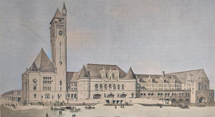 Abbildg. 3 - Ansicht des Empfangsgebäudes von der Marktstrasse