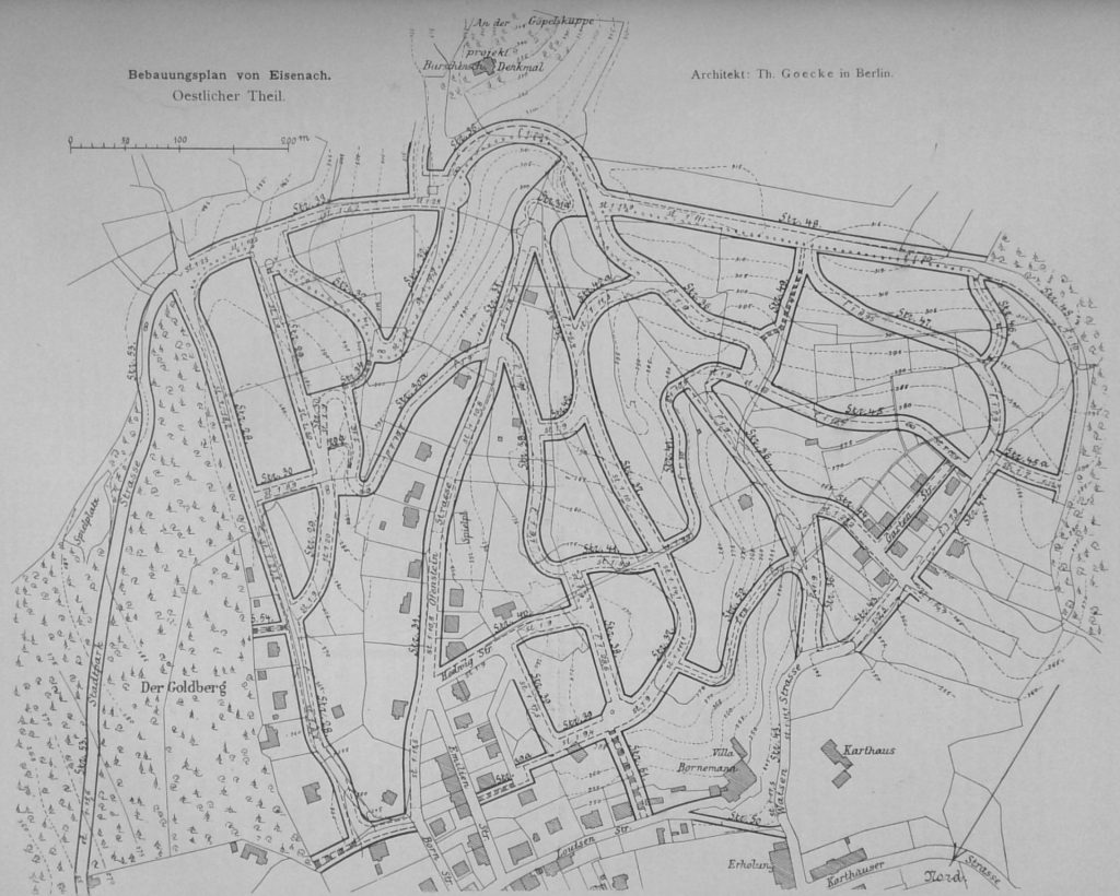 Bebauungsplan von Eisenach. Oestlicher Theil