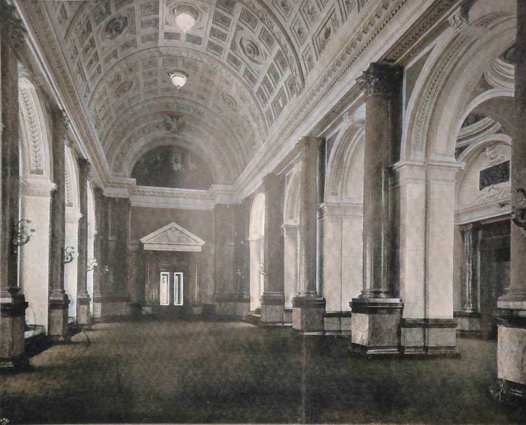 Berliner Neubauten 89 - Das neue Abgeordnetenhaus des preussischen-Landtages - Ansicht der Wandelhalle