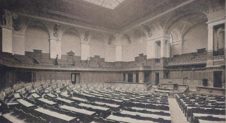 Berliner Neubauten 89 - Das neue Abgeordnetenhaus des preussischen-Landtages - Sitzungssaal