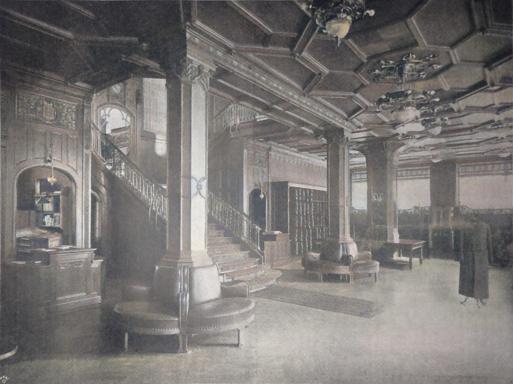 Berliner Neubauten 92 - Das Geschäftshaus Herrmann Hoffmann, Friedrichstrasse 50-51. Verkaufsraum im Erdgeschoss
