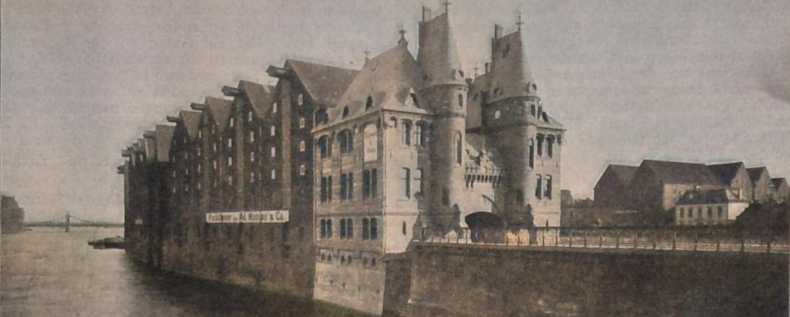 Das Kontor-Gebäude der Firma Ad. Hagens & Co. in Bremen neben der Kaiserbrücke