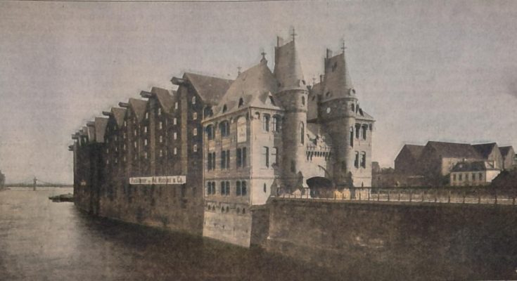 Das Kontor-Gebäude der Firma Ad. Hagens & Co. in Bremen neben der Kaiserbrücke