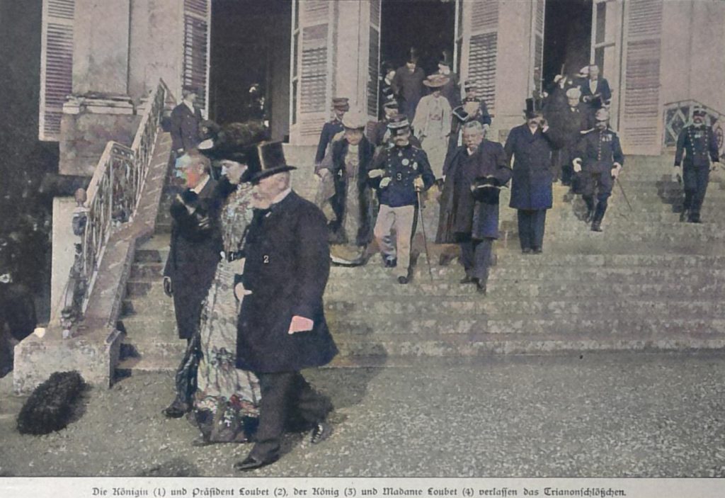 Das italienische Königspaar in Paris - Ausflug nach Versailles