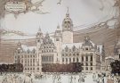 Der Entwurf zum Leipziger Rathhaus-Neubau - Ansicht der Hauptfront
