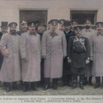 Der Stadthauptmann von St. Petersburg, General Kleigels, mit den höheren Polizeioffizieren