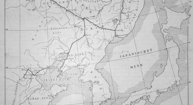 Der russisch-englische Eisenbahnstreit - Karte