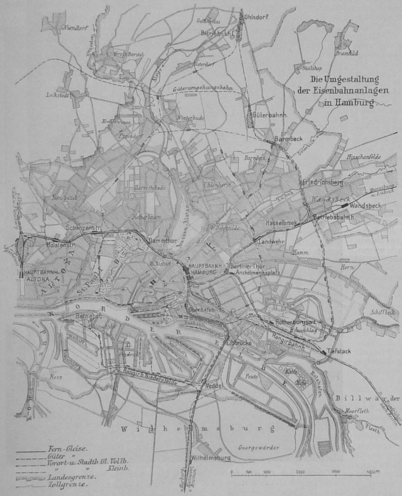 Die Umgestaltung der Eisenbahn-Anlagen in Hamburg