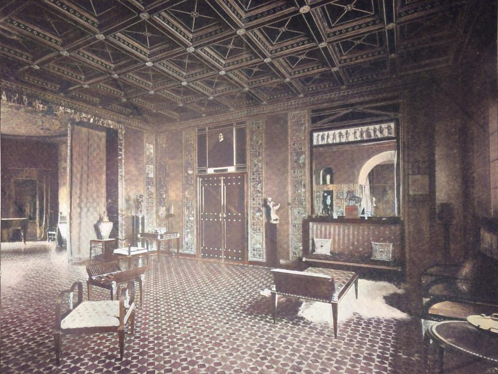 Die Villa Stuck in München - Empfangszimmer (Nach der Zeitschrift des bayr. Kunstgewerbevereins Kunst und Handwerk)
