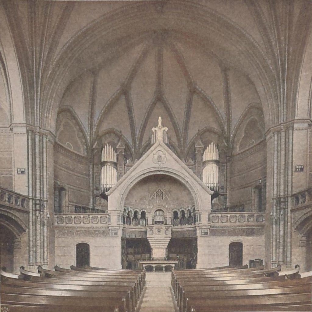 Die dritte reformirte Kirche zu Elberfeld - Blick von der Orgelempore zum Abendmahltisch