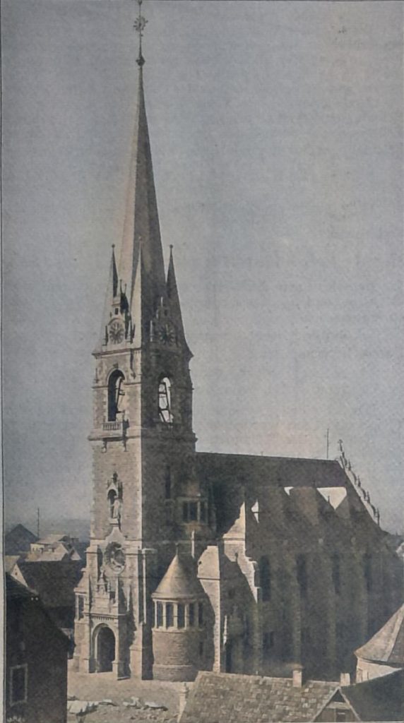 Die neue protestantische Kirche zu Oggersheim in der Rheinpfalz (im Original ohne Beschriftung)