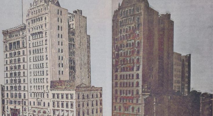 Grossfeuer in New York (am Broadway und Warrenstreet) am 4. Dezember 1898