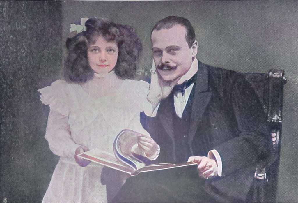 Grossherzog Ludwig von Hessen mit seiner Tochter, Prinzessin Elisabeth