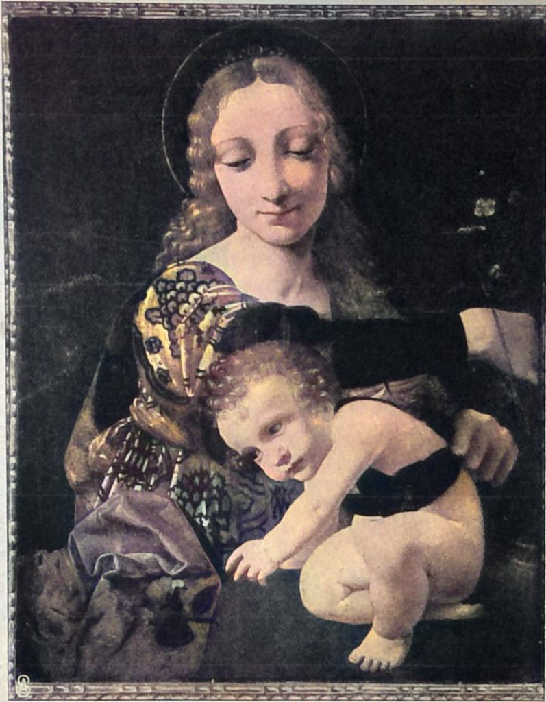 Madonna mit dem Kind. Von Boltraffio. Museum Poldi-Pezzoli in Mailand
