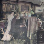Massenet (am Klavier) und Direktor Gailhard üben Mademoiselle Chavita in ihre Rolle ein