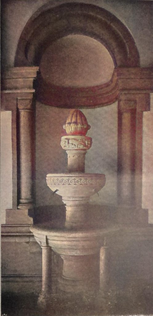 Reinigungsbrunnen in der Vorhalle