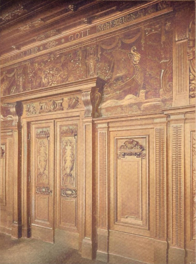 Wandarchitektur im Ministersitzungssaal des neuen Abgeordnetenhauses zu Berlin