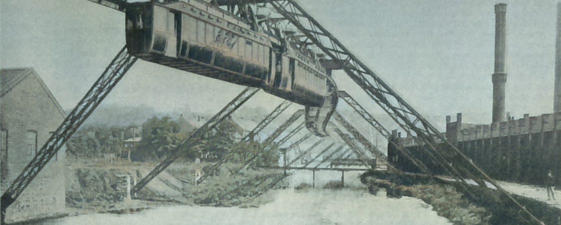 Ansicht der Bahn über die Wupper