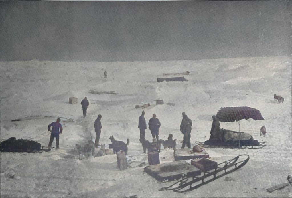 Aufbruch der Expedition nach dem Kaiser-Wilhelm II.-Land unter Führung von Prof. von Drygalski