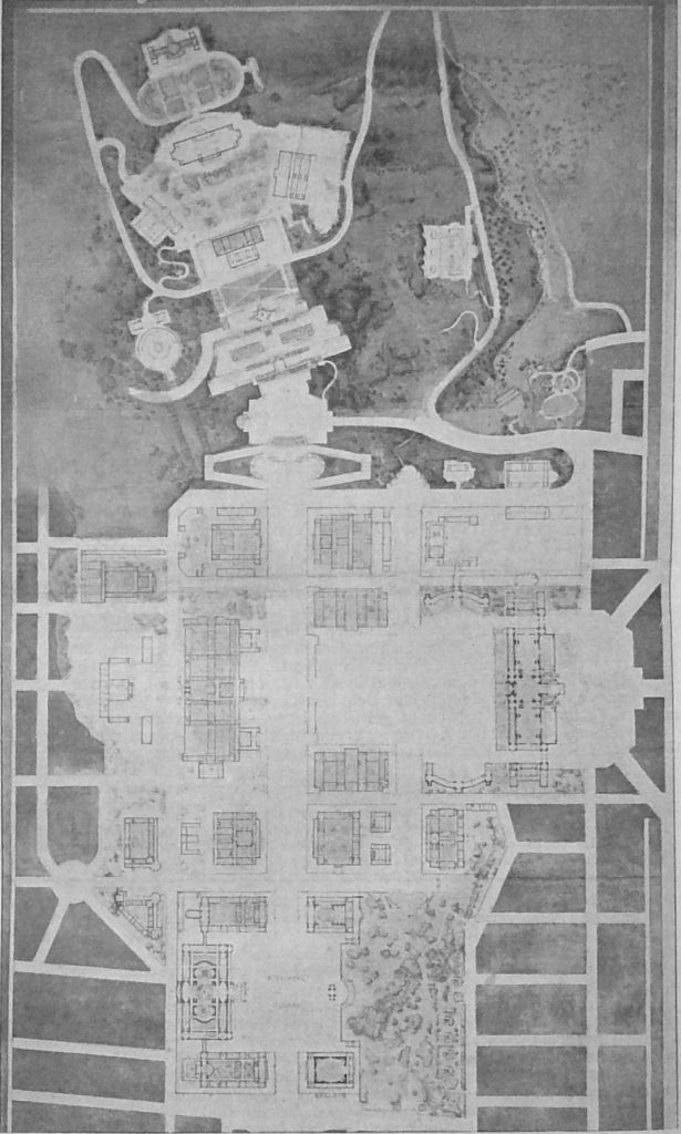 Das Ergebniss des Phoebe A. Hearst-Wettbewerbes für Entwürfe zu einer neuen Universität bei Berkeley in Californien. Achitekt E. Bènard in Paris