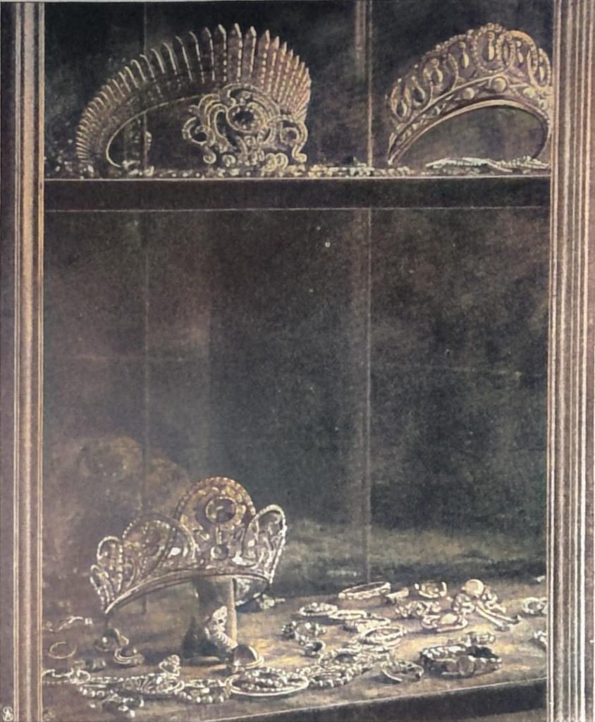 Diademe und Schmuck der Herzoginwitwe von Sachsen-Koburg-Gotha (Im Wert von 3 ½ Millionen Mark.)