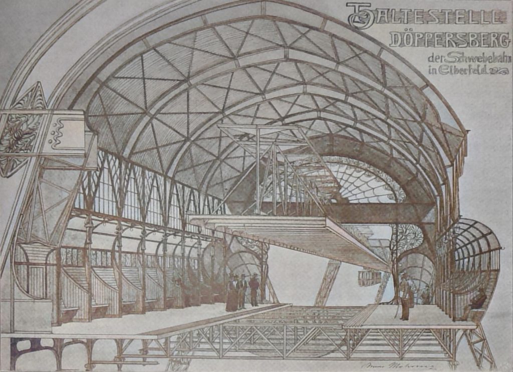 Haltestelle Döppersberg der Schwebebahn in Elberfeld