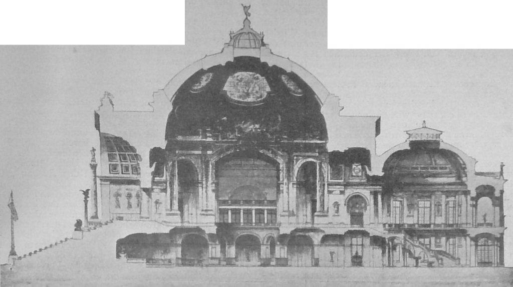 Schnitt durch die Kuppelhalle