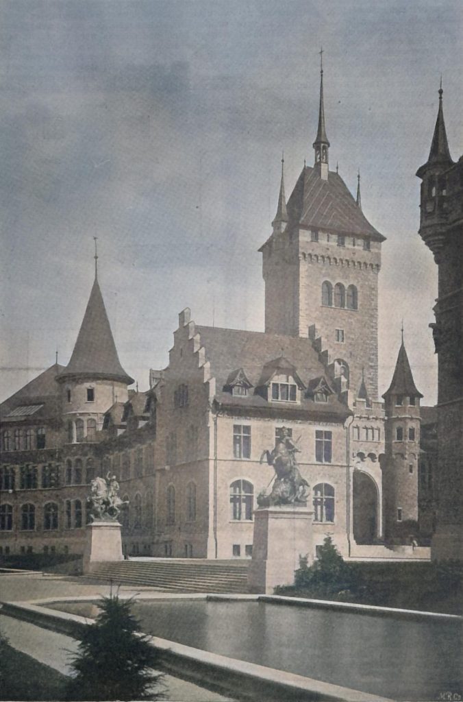Ansicht des westlichen Flügels mit theilweisem Einblick in den großen Hof