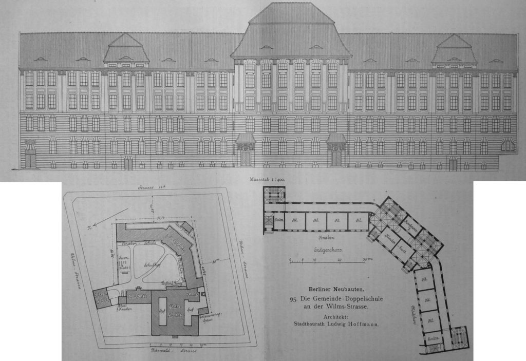 Berliner Neubauten 95 - Die Gemeinde-Doppelschule an der Wilms-Strasse