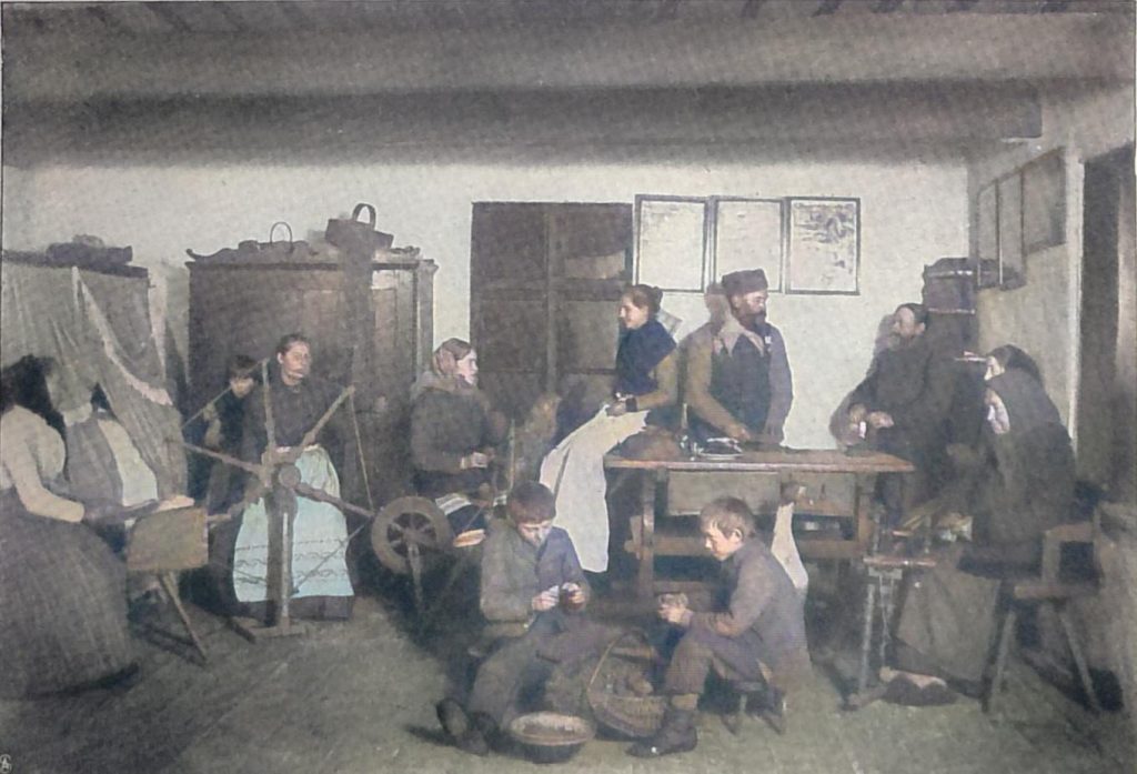 Winterabend im masurischen Bauernhaus