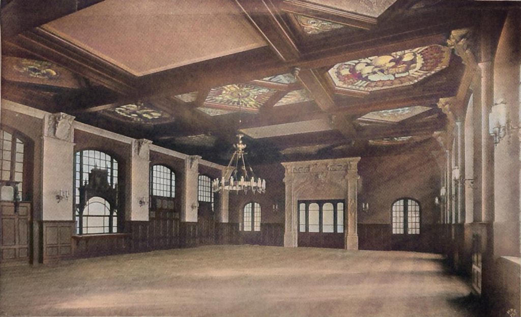 Das Strandschloss in Kolberg. Inneres des Speisesaals im Erdgeschoss