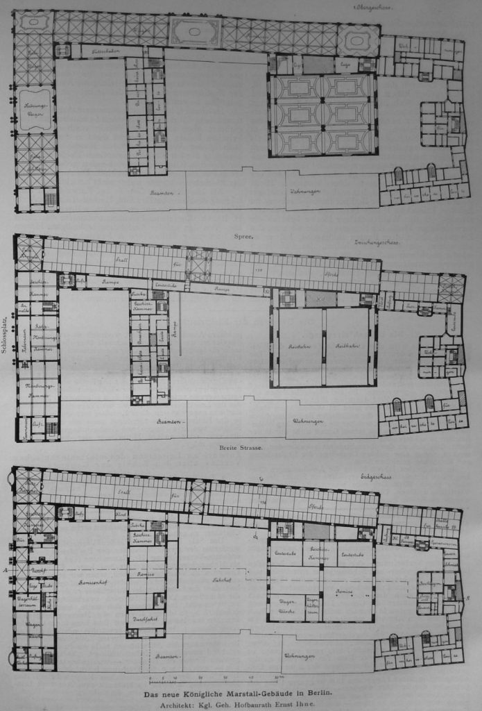 Das neue Königl. Marstall-Gebäude in Berlin. Grundriss