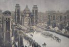 Die Einzugspforte für Kaiser Franz Josef I. von Oesterreich auf dem Pariser Platz in Berlin. Architekt Ludwig Hoffmann in Berlin