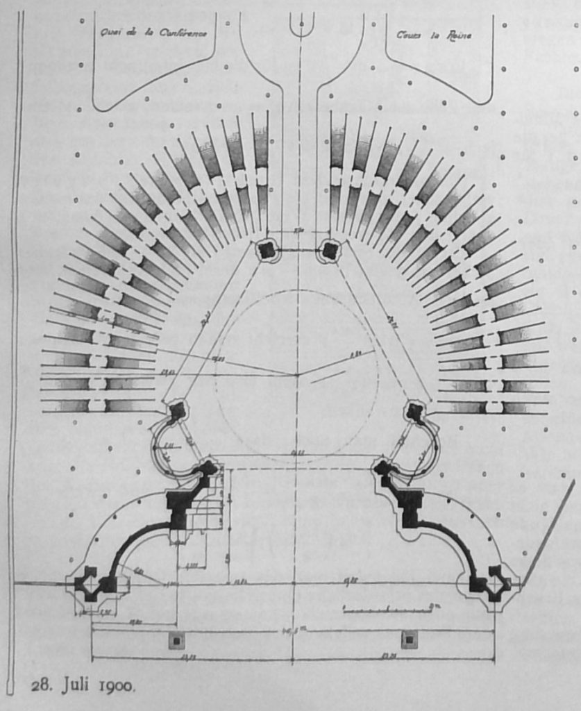 Die Architektur auf der Pariser Weltausstellung des Jahres 1900 - V. Das Haupt-Eingangsthor. Grundriss