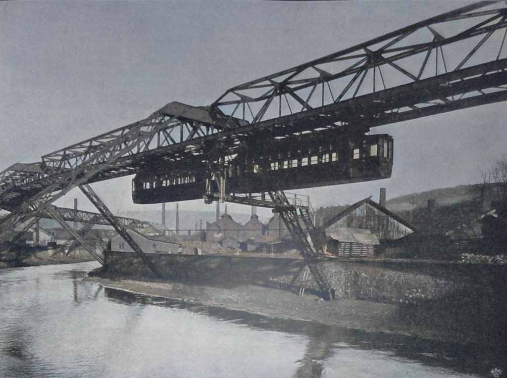 Abbildg. 5. Die Schwebebahn über der Wupper in Elberfeld