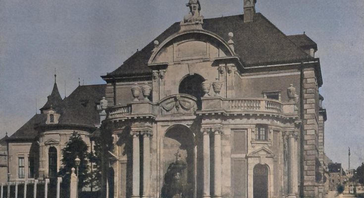 Ansicht des westlichen Theiles des Museums, des Gebäudes für Ausstellungen. (Nach photogr. Aufnahme von Fr. Bruckmann in München)