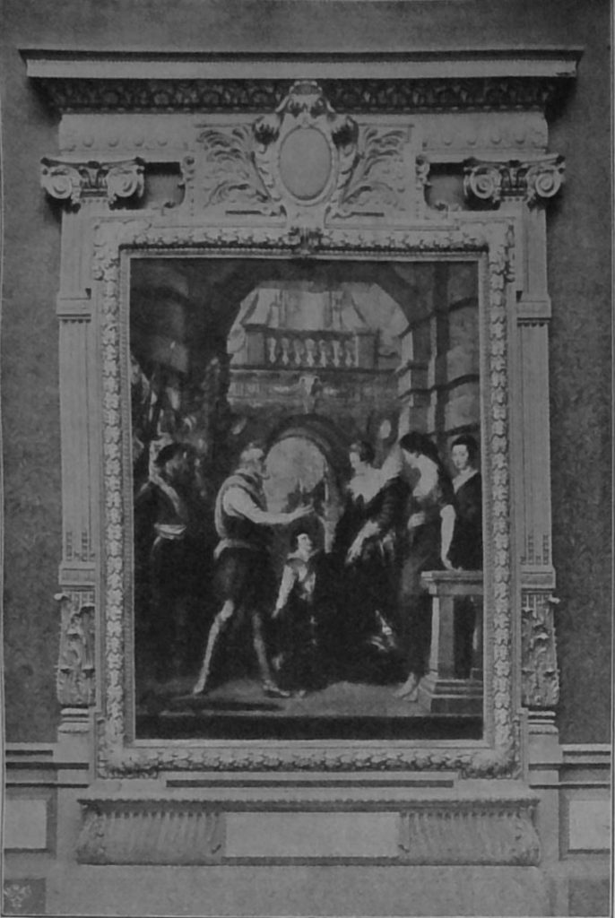 Bild-Umrahmung im Rubens-Saal des Louvre zu Paris