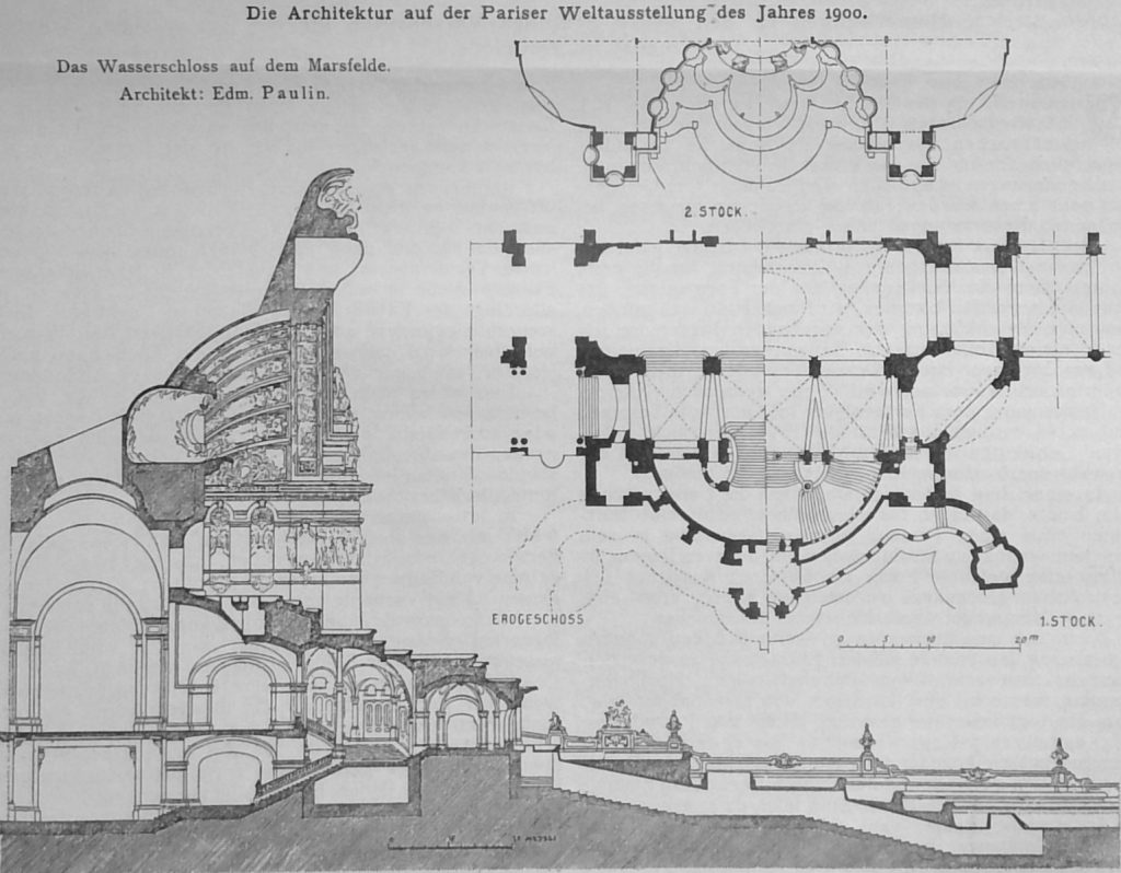 Das Wasserschloss auf dem Marsfelde. Architekt Edm. Paulin.