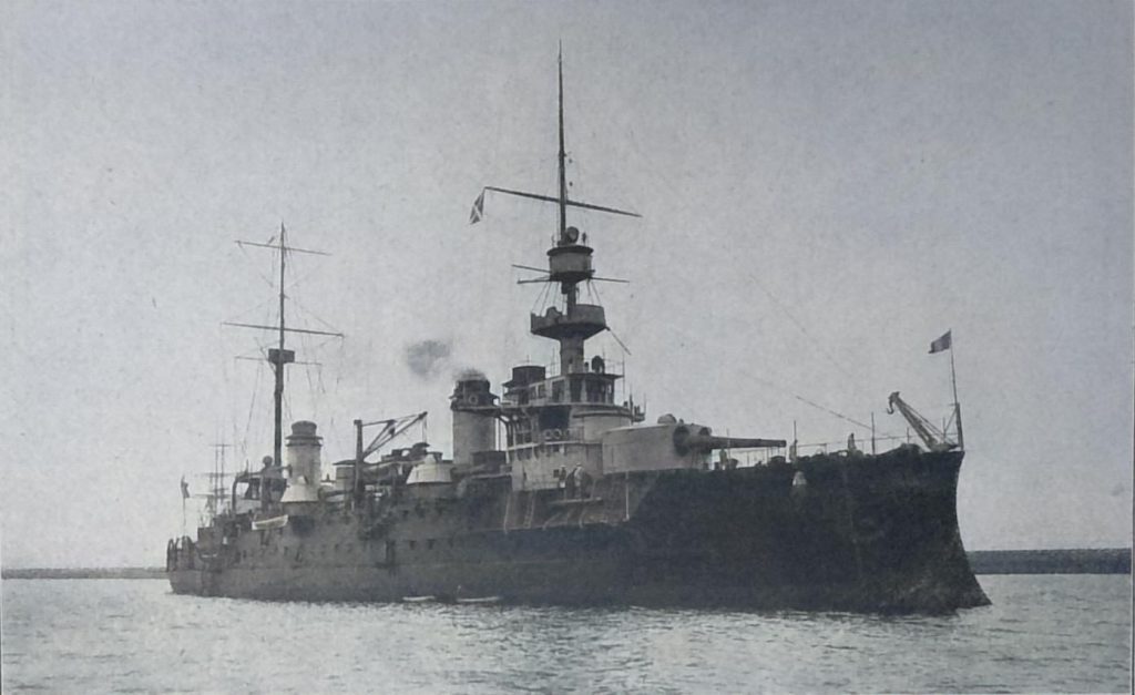 Das französische Linienschiff Liberté vor der Katastrophe