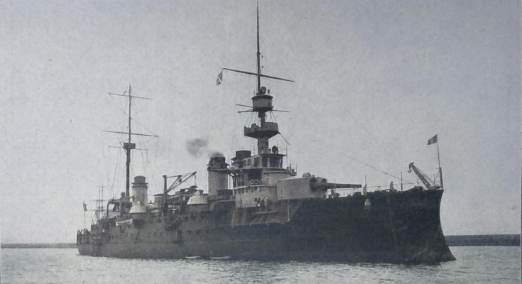 Das französische Linienschiff Liberté vor der Katastrophe
