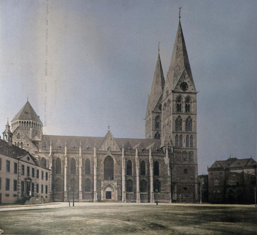 Der Dom zu Bremen. Nordseite. Architekten der Wiederherstellung Max Salzmann (verst.) und E. Ehrhardt
