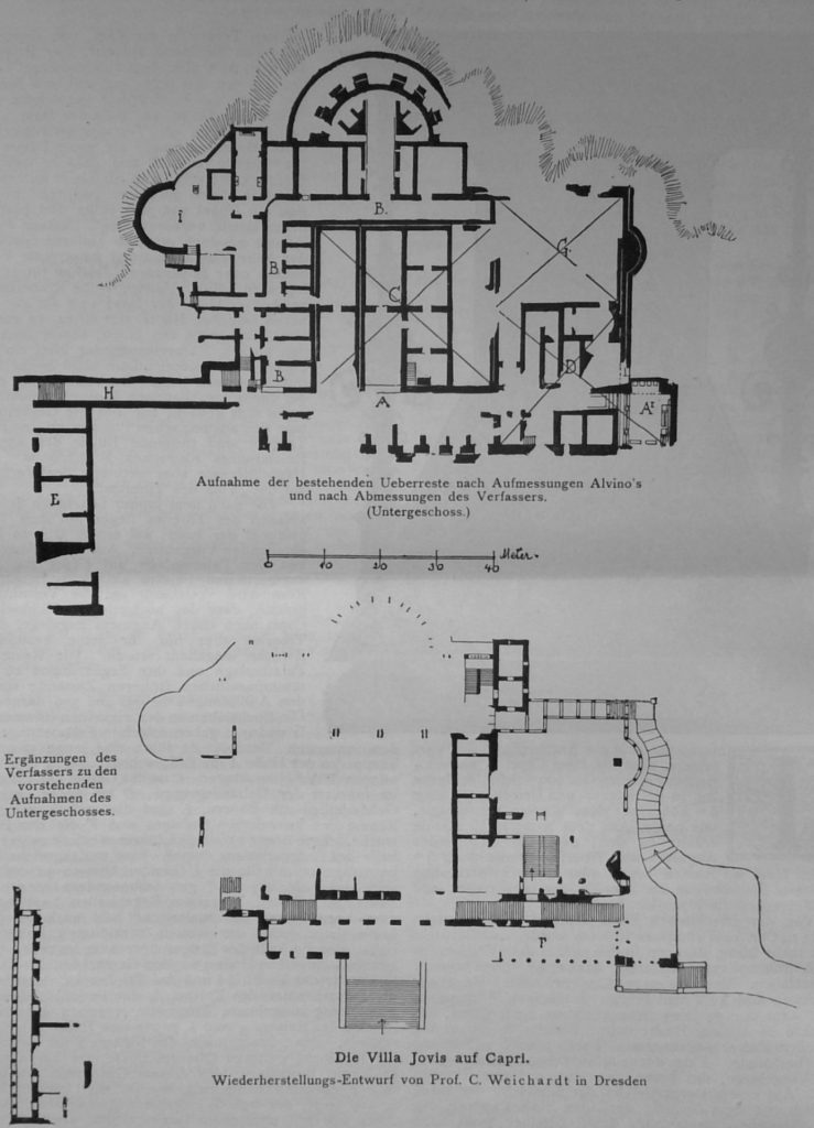 Die Villa Jovis auf Capri. Wiederherstellungs-Entwurf von Prof. C. Weichardt in Dresden
