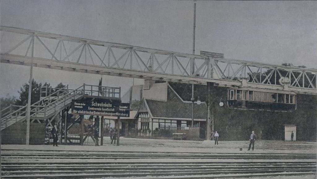 Die deutsche Schwebebahn auf der Ausstellung im Parke zu Vincennes-Paris