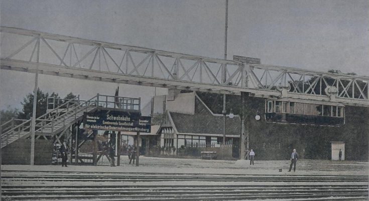 Die deutsche Schwebebahn auf der Ausstellung im Parke zu Vincennes-Paris
