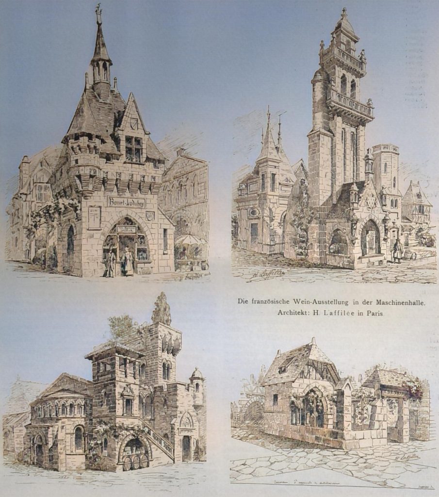 Die französische Weinausstellung in der Maschinenhalle. Architekt H. Laffilée in Paris