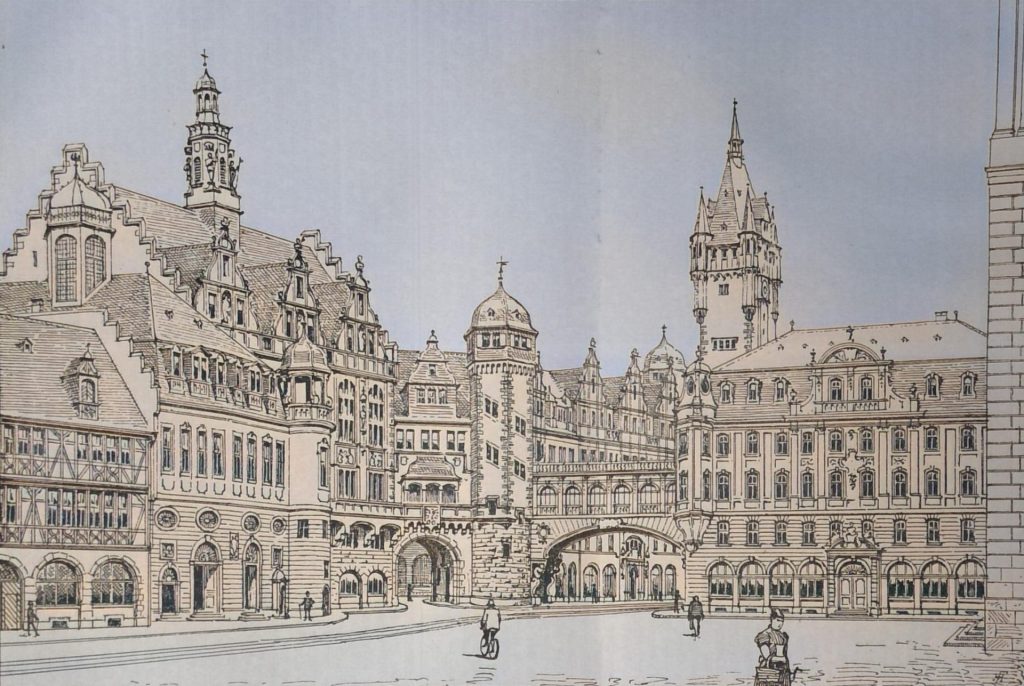 Die neuen städtischen Amtsgebäude mit Festräumen in Frankfurt a. M.