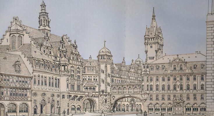Die neuen städtischen Amtsgebäude mit Festräumen in Frankfurt a. M.